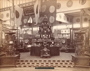 Shippokuwaishas Ausstellung, japanische Abteilung, Centennial International Exhibition, 1876